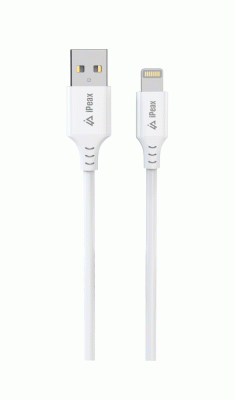 Kabel iPEAX TPU USB-A / LIGHTNING 1,5M, USB 2.0, bílá