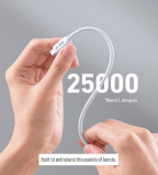 Kabel iPEAX TPU USB-A / LIGHTNING 1M, USB 2.0, bílá