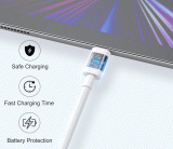 Kabel iPEAX TPU USB-C / LIGHTNING 1M, USB 2.0, bílá