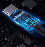 Textilní kabel iPEAX USB-C / LIGHTNING 1,5M, USB 2.0, černá