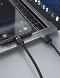 Textilní kabel iPEAX USB-A / LIGHTNING 1M, USB 2.0, černá