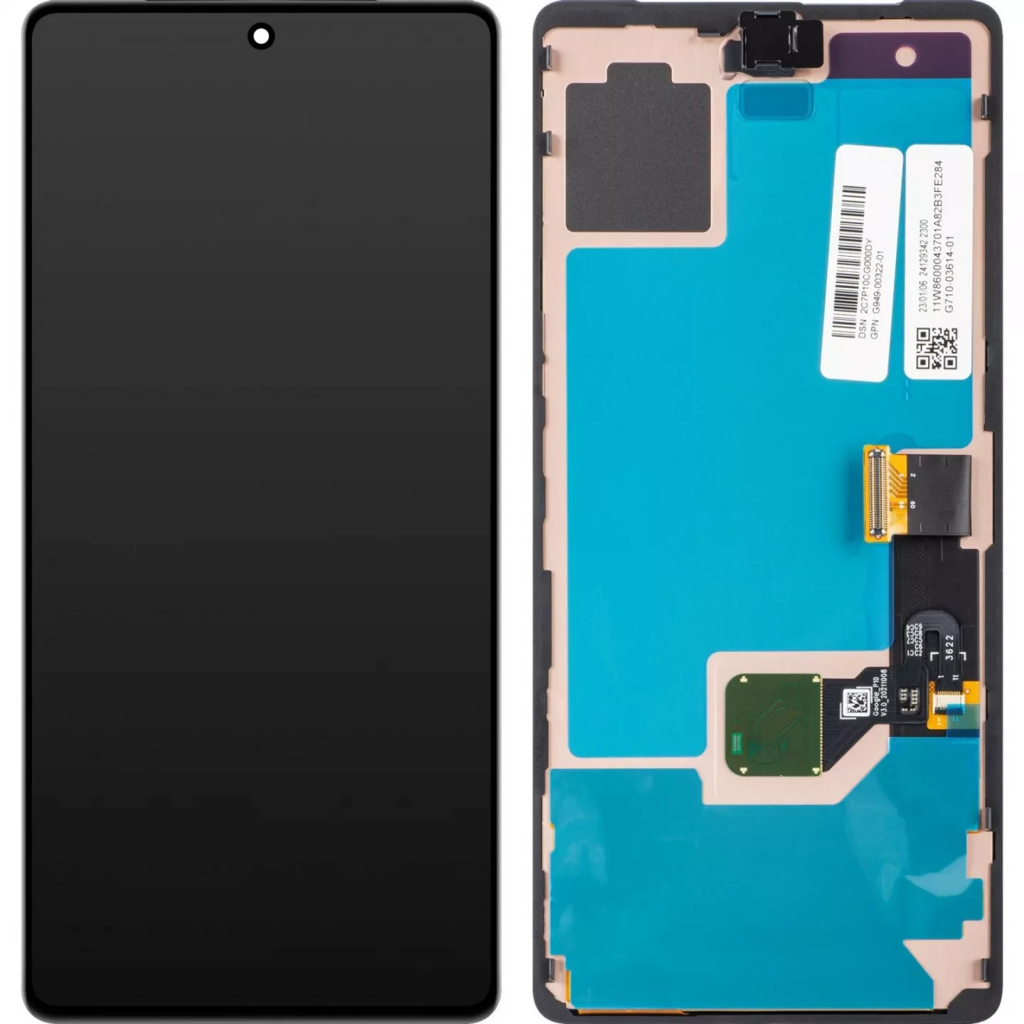 LCD display + dotyková deska + přední kryt pro Google Pixel 7a