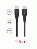 DATOVÝ KABEL SWISSTEN TPE USB-C/USB-C POWER DELIVERY 5A (100W) 1,5 M, ČERNÁ