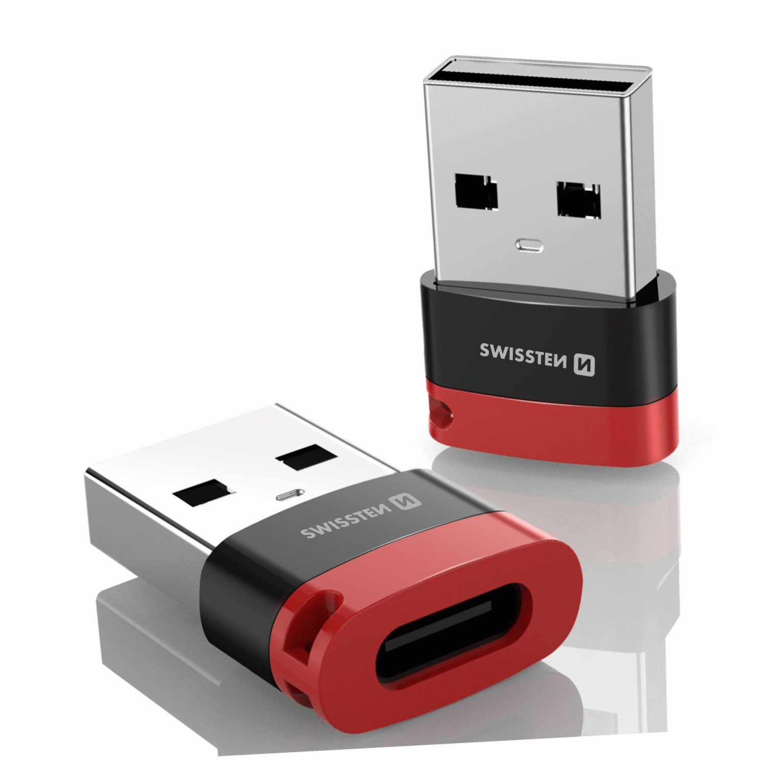 NABÍJECÍ ADAPTÉR S BLOKACÍ DAT SWISSTEN DataGUARD USB-A / USB-C, ČERNÁ