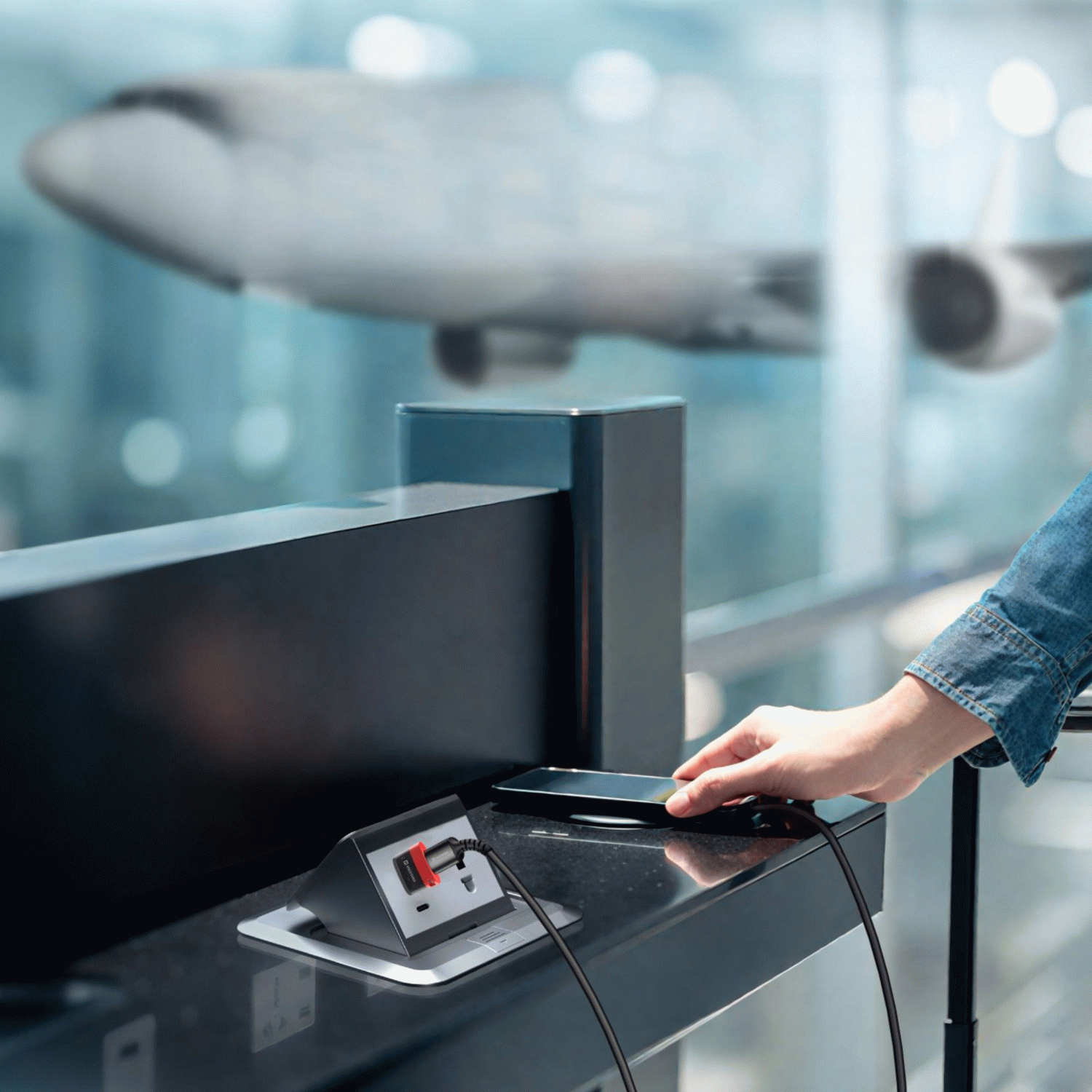 NABÍJECÍ ADAPTÉR S BLOKACÍ DAT SWISSTEN DataGUARD USB-A / USB-C, ČERNÁ