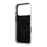 Karl Lagerfeld PU Houndstooth Resin Plate MagSafe Zadní Kryt pro iPhone 17 Pro Blue