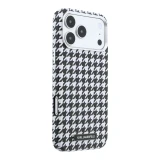 Karl Lagerfeld PU Houndstooth Resin Plate MagSafe Zadní Kryt pro iPhone 17 Pro Max Black