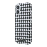 Karl Lagerfeld PU Houndstooth Resin Plate MagSafe Zadní Kryt pro iPhone 17 Black