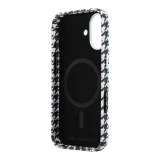 Karl Lagerfeld PU Houndstooth Resin Plate MagSafe Zadní Kryt pro iPhone 17 Black