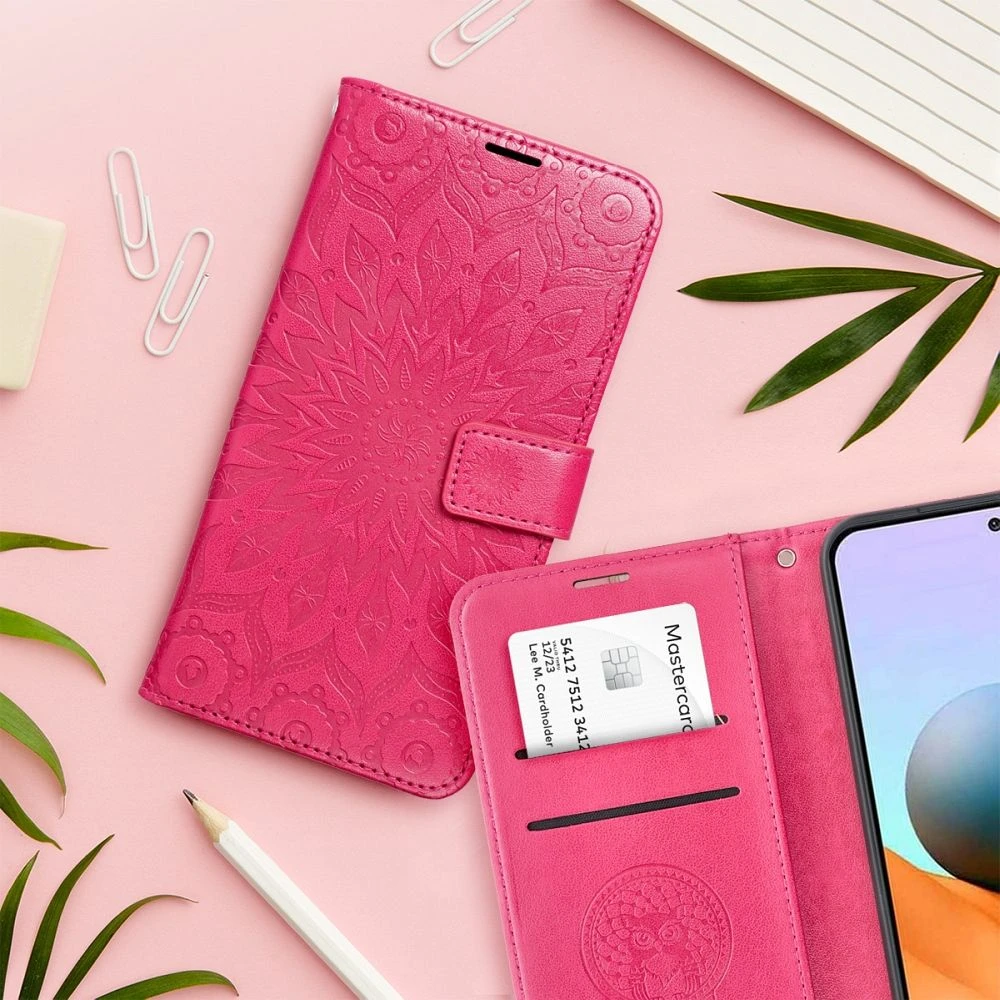 MEZZO Book case for XIAOMI Motorola G37 / G57 POWER mandala magenta