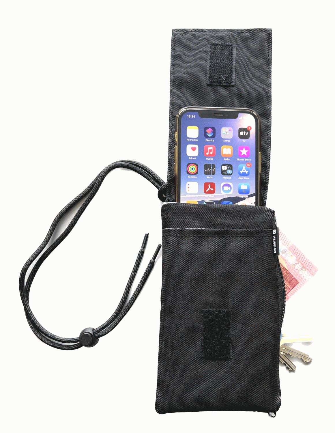 LÁTKOVÉ POUZDRO SWISSTEN POCKET 6,4", ČERNÁ