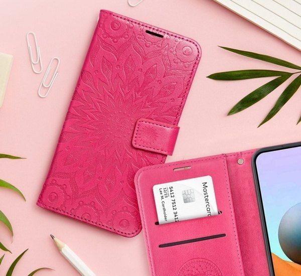 Flipové pouzdro MEZZO Book case pro Motorola Moto G17, mandala magenta