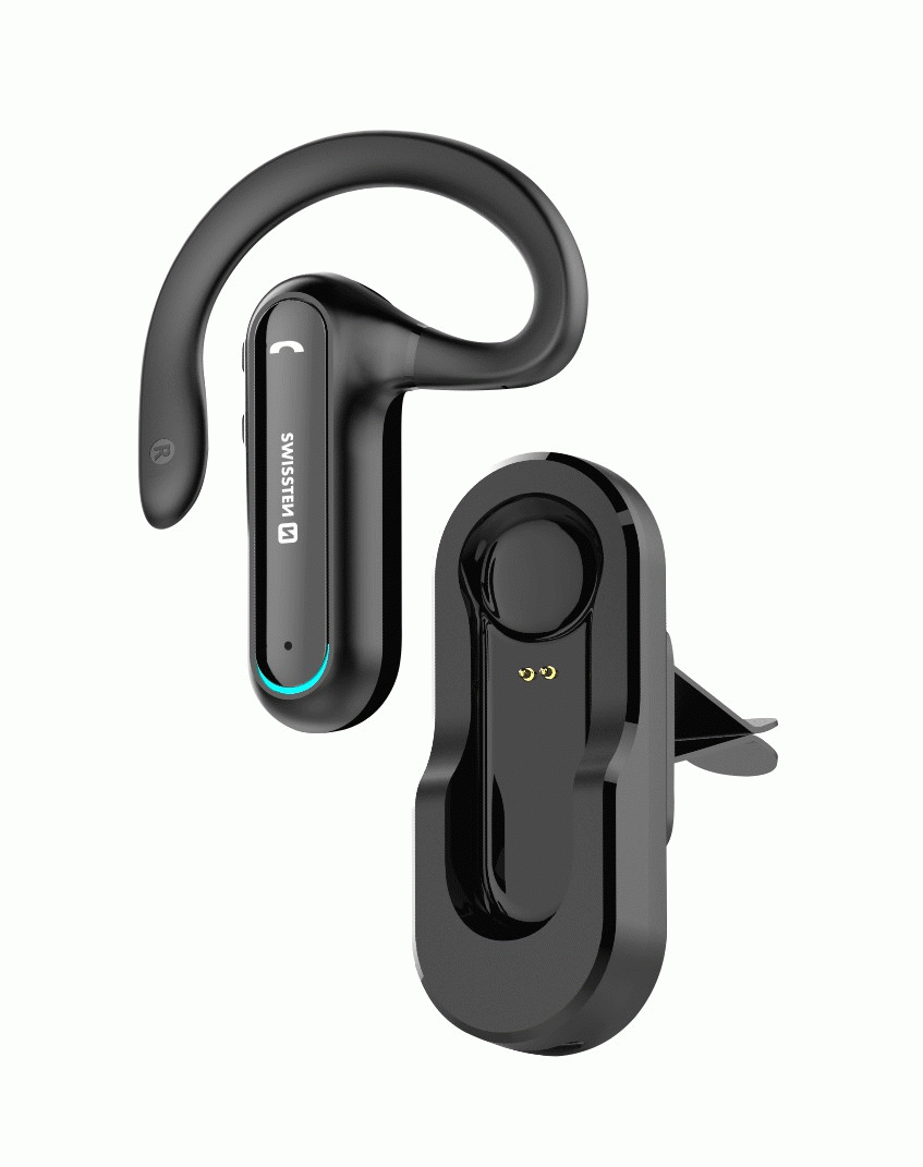 BLUETOOTH HEADSET SWISSTEN DOCK EARPIECE, ČERNÁ