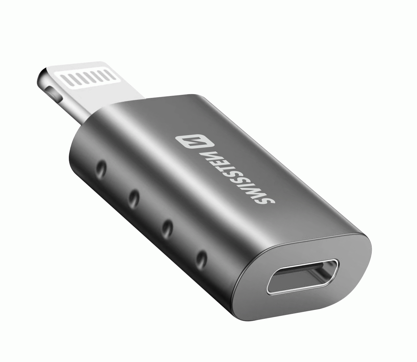 ADAPTER SWISSTEN LIGHTNING(M)/USB-C(F), ČERNÁ
