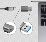 ADAPTER SWISSTEN USB-A(M)/USB-C(F), ČERNÁ