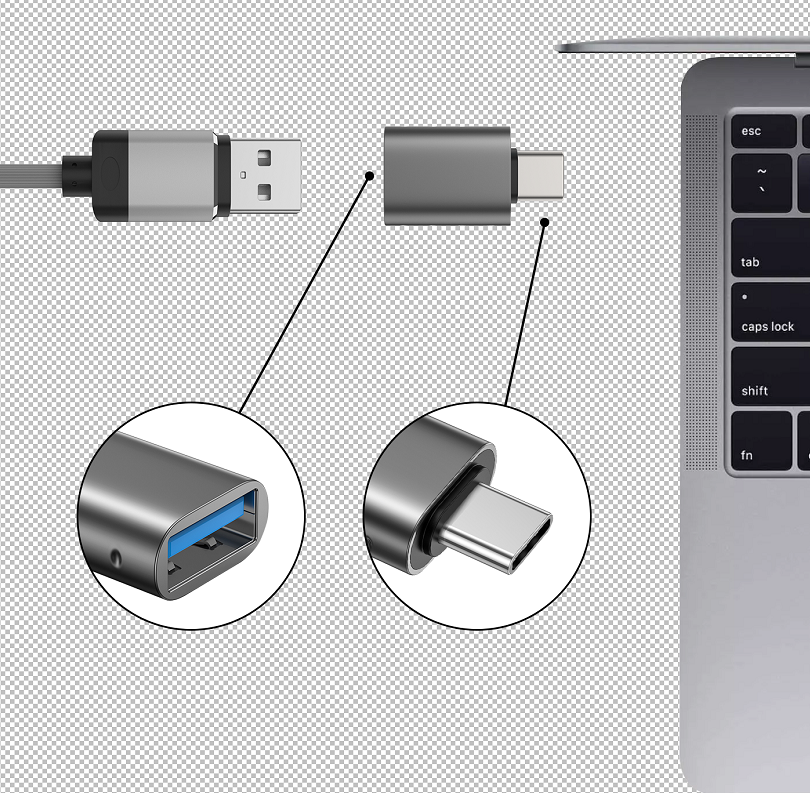 OTG ADAPTER SWISSTEN USB-C(M)/USB-A(F)