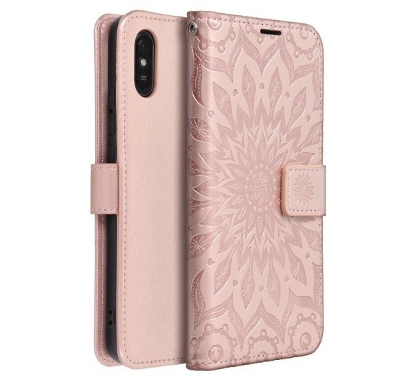 Flipové pouzdro MEZZO Book case pro Samsung Galaxy A27, mandala rose gold