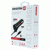 AUTONABÍJEČKA SWISSTEN CL USB-C A USB 2,4A POWER, ČERNÁ