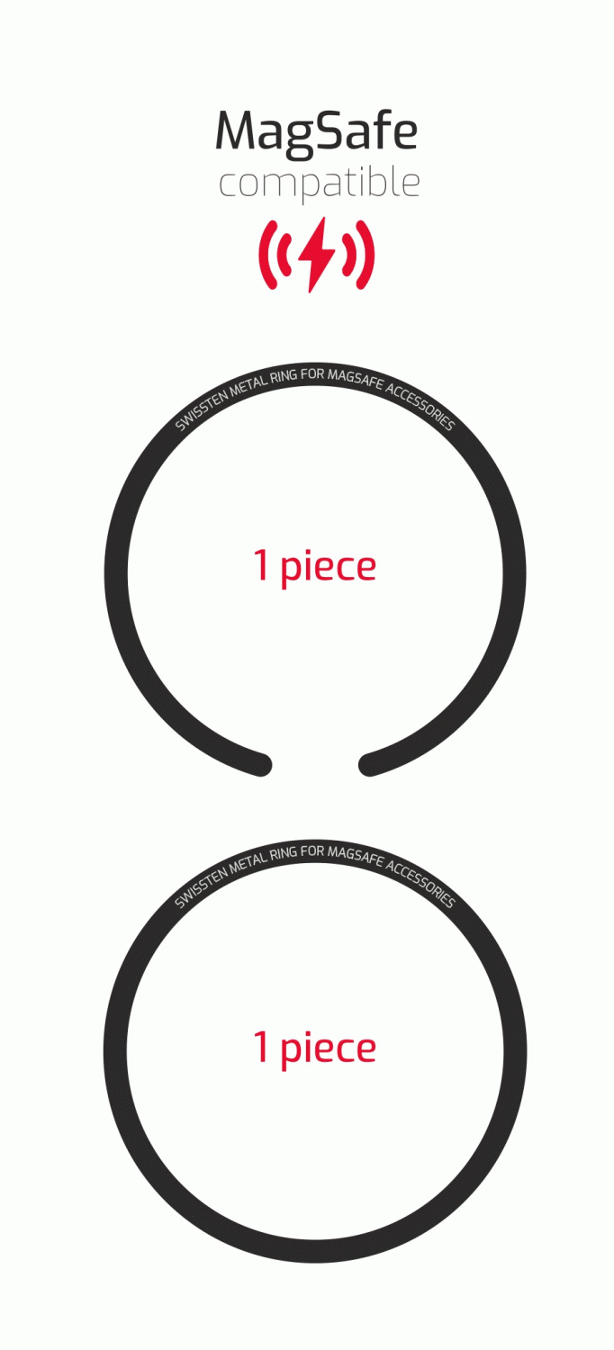SET KOVOVÝCH PODLOŽEK SWISSTEN pro MagSafe pouzdra