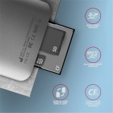 AXAGON CRE-S3C, USB-C 3.2 Gen 1 - SUPERSPEED čtečka karet 3-slot & lun SD/microSD/CF, podpora UHS-II