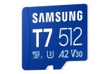 Paměťová karta Samsung T7/Micro SDXC/512GB/UHS-I U3 / Class 10, modrá