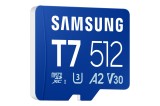 Paměťová karta Samsung T7/Micro SDXC/512GB/UHS-I U3 / Class 10, modrá