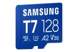 Paměťová karta Samsung T7/Micro SDXC/128GB/UHS-I U3 / Class 10, modrá