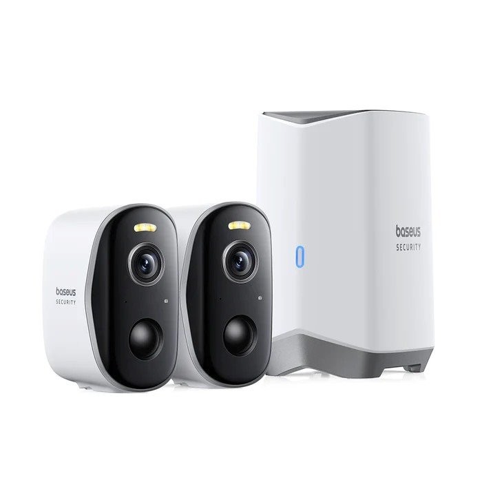Baseus Security N1 Outdoor Camera 2K 2-Cam Kit, bílá