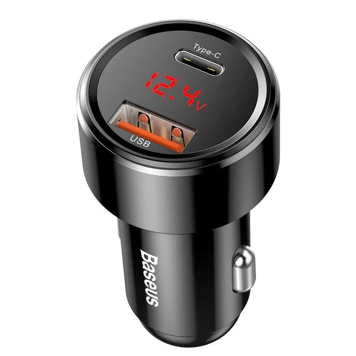 Nabíječka do auta Baseus Magic Series USB-C/USB-A 45W, černá