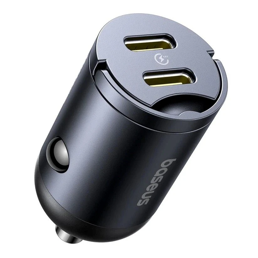 Mini nabíječka do auta Baseus Tiny Star USB-C/USB-C 30W Cosmic, černá