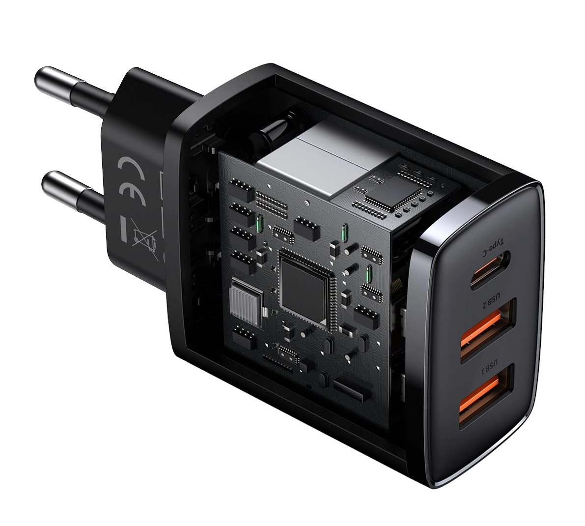 Nabíječka USB-C Baseus CCXJ-E01 Compact Quick 30W, černá
