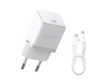 Nabíječka USB-C 20W + Datový Kabel USB-C/USB-C Baseus Palm Fast, 1m, bílá
