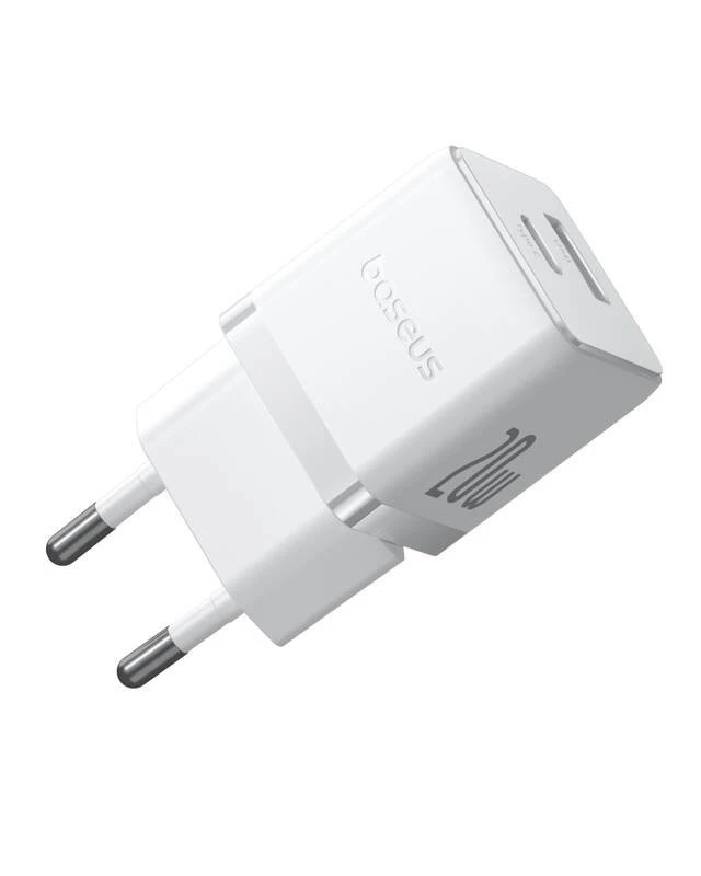 Nabíječka USB-A + USB-C Baseus Palm Fast 20W, bílá