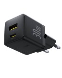 Nabíječka USB-A + USB-C Baseus Palm Fast 30W, černá