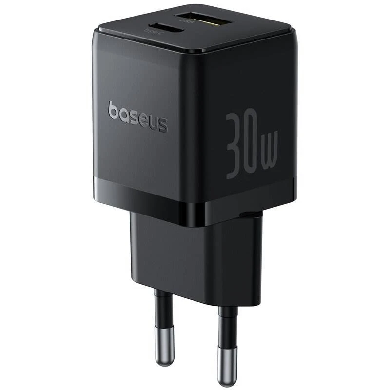 Nabíječka USB-A + USB-C Baseus Palm Fast 30W, černá