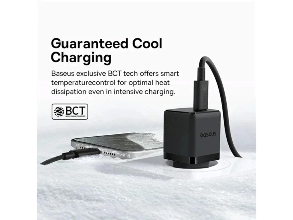 Nabíječka USB-C 20W + Datový Kabel USB-C/USB-C Baseus Palm Fast, 1m, černá