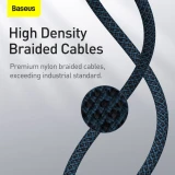 Datový kabel Baseus High Density Braided Series Fast Charging USB-C - Lightning 20W, 1m, modrá