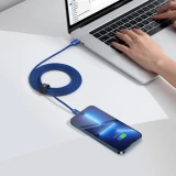 Datový kabel Baseus CAJY000703 Crystal Shine Series USB-C - USB-C 100W, 2m, modrá
