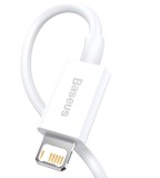 Kabel Baseus CALYS-02 Superior Fast Charging Lightning 2.4A 0.25m, bílá
