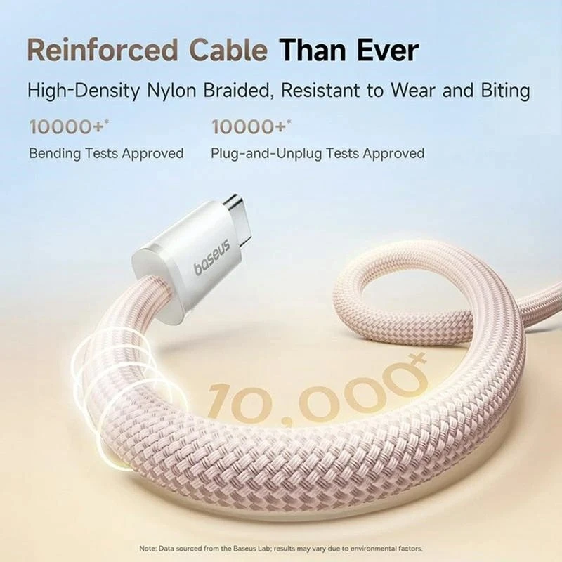 Datový kabel Baseus Dynamic 4 Pro Series USB-C - USB-C 100W 1m, růžová