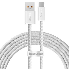 Datový kabel Baseus Dynamic Series Fast Charging USB-A - USB-C 100W 2m, bílá