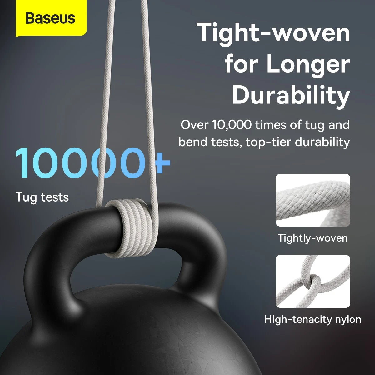 Datový kabel Baseus Dynamic Series Fast Charging USB-A - USB-C 100W 2m, bílá