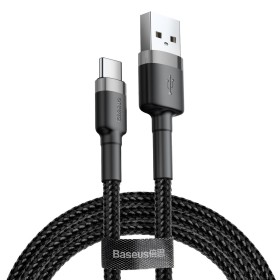 Datový kabel Baseus Cafule Series USB-A - USB-C 2A 3m, šedá/černá