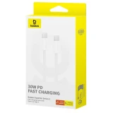 Datový kabel Baseus Superior Series 2 Fast Charging USB-C - USB-C 30W 1m, bílá