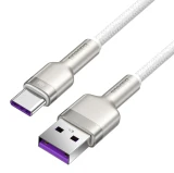 Datový kabel Baseus Cafule Metal Series USB-A - USB-C 66W 1m, bílá