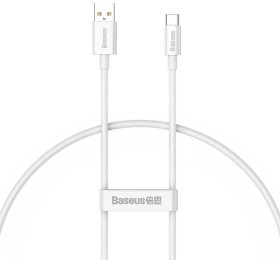Datový kabel Baseus Superior Series Fast Charging USB - USB-C 100W 0.25m, bílá