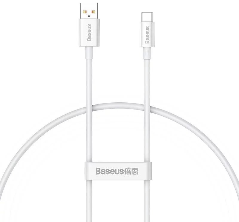 Datový kabel Baseus Superior Series Fast Charging USB - USB-C 100W 0.25m, bílá