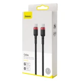 Datový kabel Baseus Cafule Flash Charging USB-C - USB-C 100W 2m, červená/černá