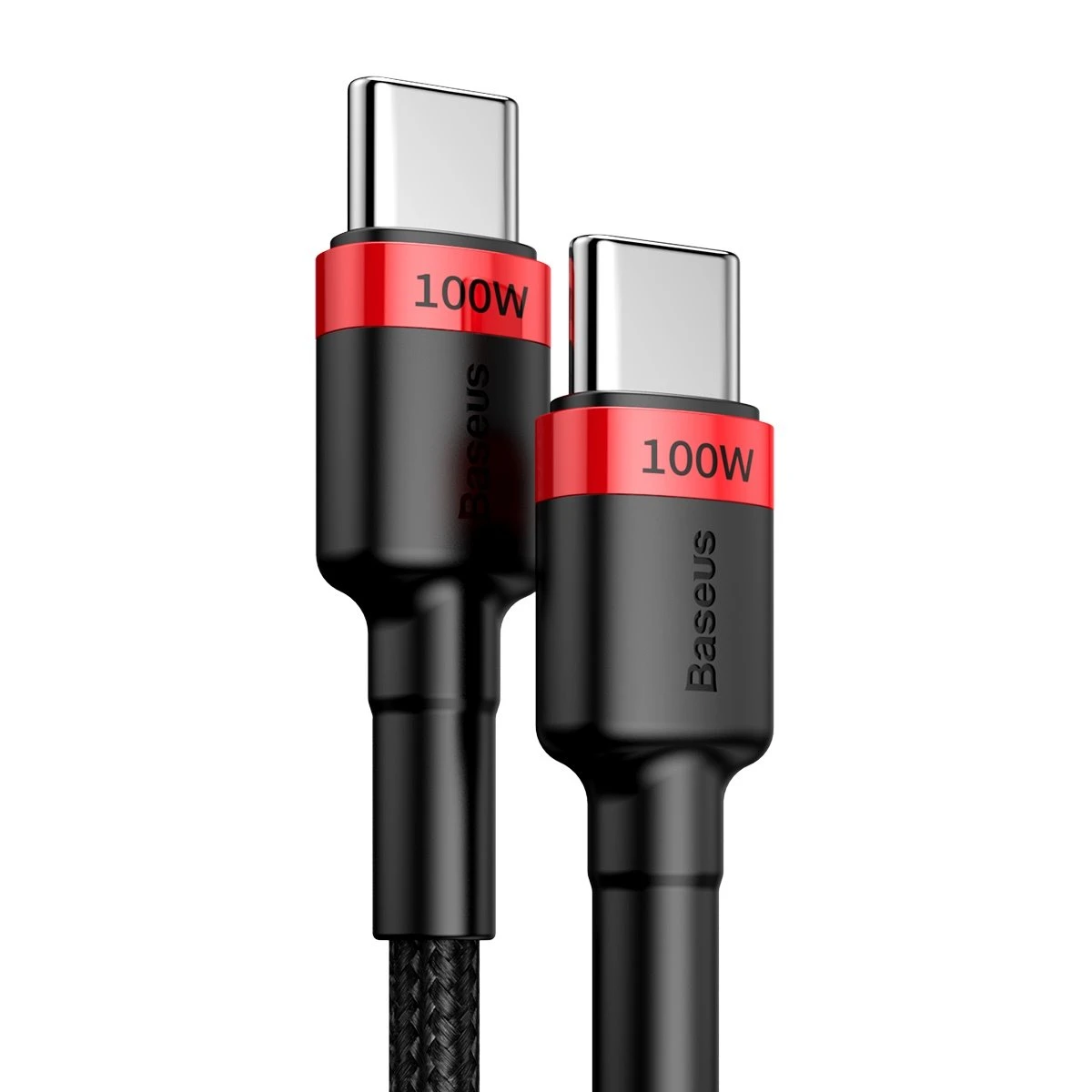 Datový kabel Baseus Cafule Flash Charging USB-C - USB-C 100W 2m, červená/černá