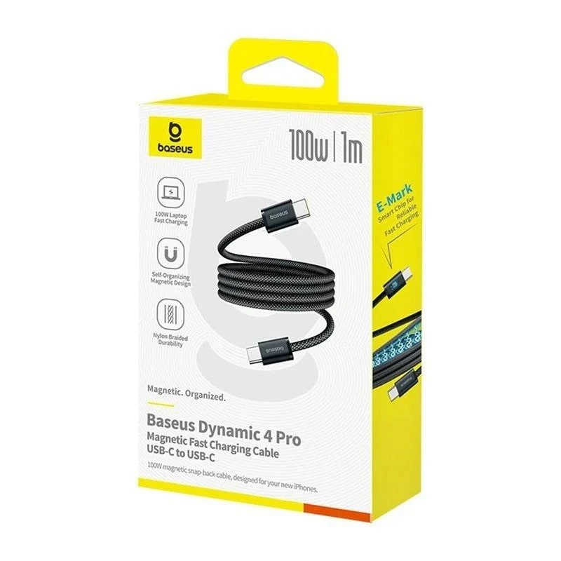 Datový kabel Baseus Dynamic 4 Pro Series Datový Kabel USB-C - USB-C 100W 1m Cluster, černá